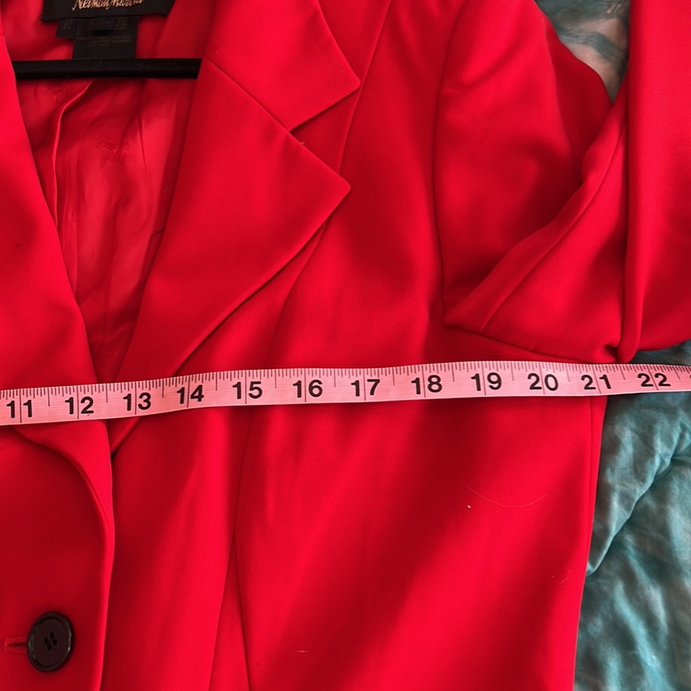 Escada For Neiman Marcus Red Double Breasted Wool… - image 6